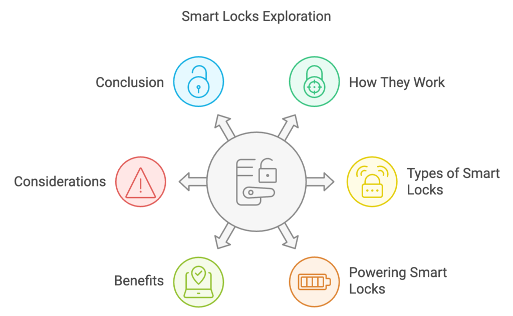 Illustration showing Smart Locks types and features